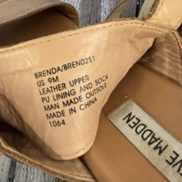 STEVE MADDEN Brenda Rose Gold Platform Ankle Strap Buckle Slingback Sandal 9 - Picture 6 of 8